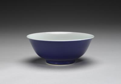 图片[2]-Bowl with cobalt blue glaze and white interior, Qing dynasty (1644-1911)-China Archive